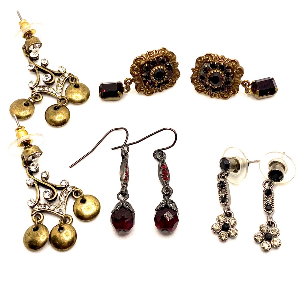 Gorgeous Vintage Estate Jewelry 70's 80's 90's Earrings Lot ✨  F002